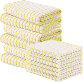 Kitchen Towels and Dishcloths Set, 16 x 25 and 12 x 12 Inches, Set of 12 Cotton Terry Kitchen Dish Towels, Super Soft and Absorbent Dish Cloths