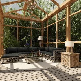 Patio Lounge Set Set of 8 Grey