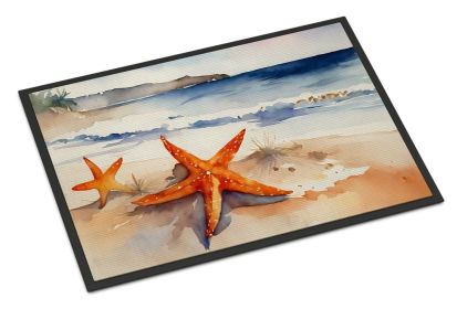 NEW Starfish Doormat Front Door Mat Indoor Outdoor Rugs for Entryway, Non Slip Washable Low Pile, 18H X 27W