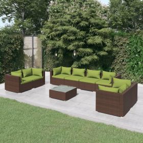 Garden Lounge Set Brown (Color: Brown)